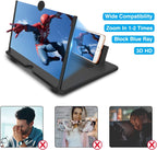 Loupe écran de téléphone portable 12 pouces HD 3D pliable - Amplificateur vidéo